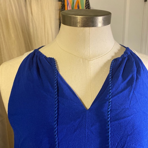 Madewell Blue Crepe Flutter Overlay Maxi Dress - Picture 4 of 13